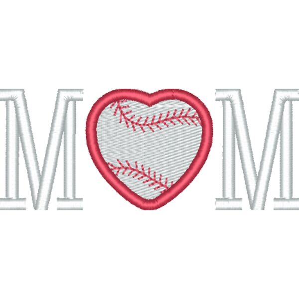 Baseball Mom Heart RK0163 Thumbnail