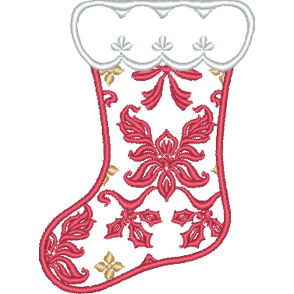 Christmas Stocking Damask Thumbnail