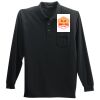 Long Sleeve Silk Touch Polo with Pocket Thumbnail