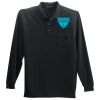 Long Sleeve Silk Touch Polo with Pocket Thumbnail