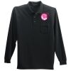Long Sleeve Silk Touch Polo with Pocket Thumbnail