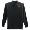 Long Sleeve Silk Touch Polo with Pocket Thumbnail