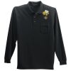 Long Sleeve Silk Touch Polo with Pocket Thumbnail