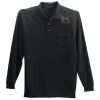 Long Sleeve Silk Touch Polo with Pocket Thumbnail