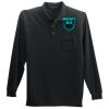 Long Sleeve Silk Touch Polo with Pocket Thumbnail