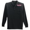 Long Sleeve Silk Touch Polo with Pocket Thumbnail