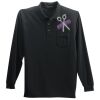 Long Sleeve Silk Touch Polo with Pocket Thumbnail