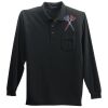 Long Sleeve Silk Touch Polo with Pocket Thumbnail