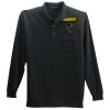 Long Sleeve Silk Touch Polo with Pocket Thumbnail