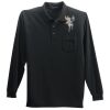 Long Sleeve Silk Touch Polo with Pocket Thumbnail