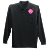 Long Sleeve Silk Touch Polo with Pocket Thumbnail