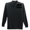 Long Sleeve Silk Touch Polo with Pocket Thumbnail
