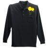 Long Sleeve Silk Touch Polo with Pocket Thumbnail