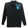 Long Sleeve Silk Touch Polo with Pocket Thumbnail